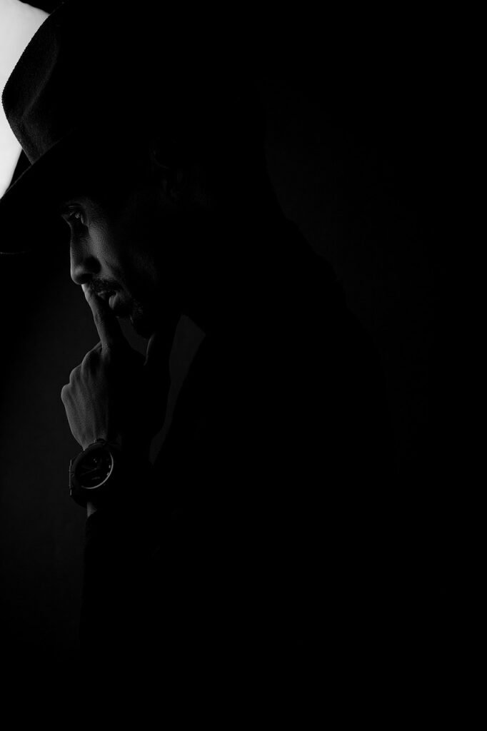 man, portrait, dark